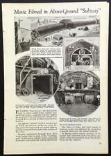 “Under Pressure” East River 1935 pictorial “Movie Filmed in Above-Ground Subway”