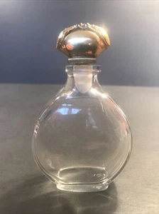 Antique Crystal perfume bottle/Caron/Or Noir/Gilded Bees/France C.1944/Baccarat - Picture 1 of 11
