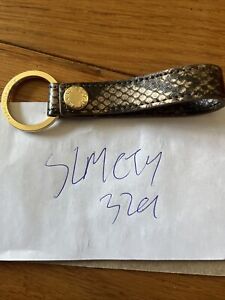 New Marc Jacobs Key Loop Ring Key Chain Brown Python Snake In Hand Ship Now Rare