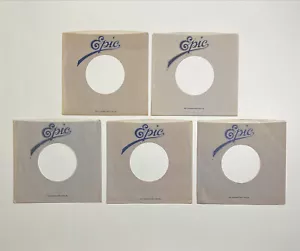 Epic 45 7" Vintage Company Sleeve 5 Lot Original Record Sleeves - Imagen 1 de 2
