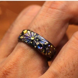 Limited Men's and Women's Titanium Ring Pendant DIY Couple Gift Handmade - Picture 1 of 9