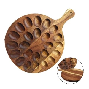 Wooden Egg Holder with 24 Holes Perfect for Storing Fresh and Boiled Eggs - Picture 1 of 8