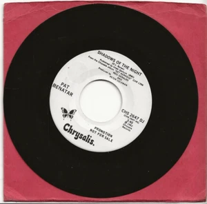 PAT BENATAR SHADOWS OF THE NIGHT RARE USA PROMO SINGLE - Picture 1 of 2