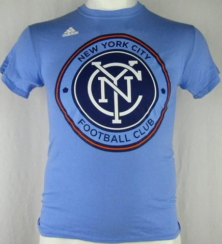 New York City FC MLS  Adidas Men's Blue Short Sleeve T-Shirt Cover