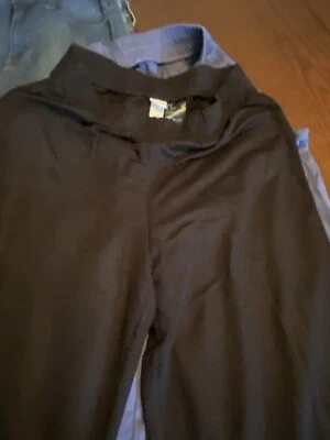 Pantalones sueltos de algodón H&M 1 azul, 1 negro talla mediana Foto 1 de 4