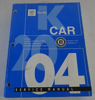 Manuale Di Officina / Manuale Di Riparazione Cadillac Seville Stand 09/2003 - Immagine 1 di 4