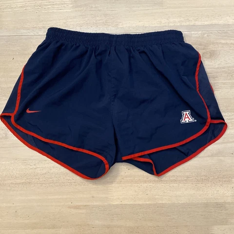 Nike Womens Fit Dry Running Shorts Arizona Wildcats Size Medium Blue Lined Gym Cover