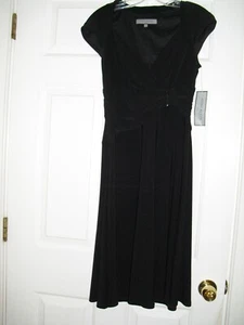 NWT ANNE KLEIN NEW YORK BLACK SLIMMING DRESS NEW WITH TAGS - Size 6 MSRP $168.00 - Picture 1 of 10