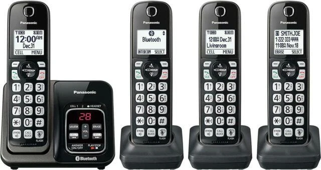 Panasonic TGD664M Cordless Phone System - Black