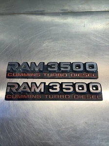 Dodge Ram 12 Valve Cummins Turbo Diesel 94-97 3500 Door Emblem Set Pair 19609 - Picture 1 of 4