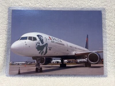 Postal de colección de Hank Aaron 755 Delta Airlines de 2000, Atlanta Braves, aspecto genial Foto 1 de 4