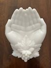 Vintage Westmoreland Milk Glass Hand Trinket Dish Cupped Hands Soap Candy