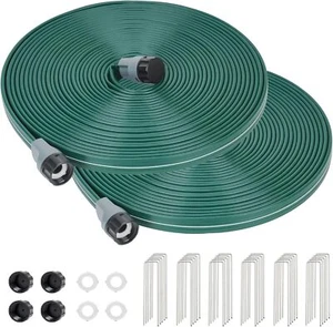 2-Pack 50ft Soaker Hose for Garden Lawn - Water-Saving Irrigation System - Picture 1 of 6