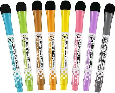 THE MAGNET SHOP Magnetic Dry Wipe Pen Sets, Colour Whiteboard Pens with Eraser, Dry Erase Marker