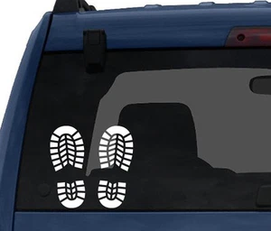 Boot Print - Foot Footmark Track and Field Hiking Climb - Car Tablet Vinyl Decal - Picture 1 of 1