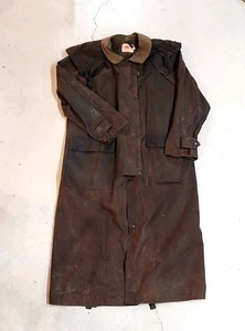 AUSTRALIAN OUTBACK COLLECTION MEN’S OILSKIN DUSTER COAT SIZE XL - Picture 1 of 9