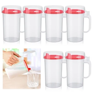 6 Pack Early Learning Kids Easy Pouring Mini Pitchers Clear Plastic Pitcher w... - Bild 1 von 6