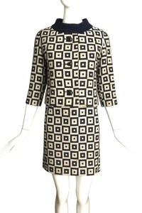 PIERRE CARDIN (HAUTE COUTURE)- 1970 Linen Dress & Jacket Ensemble, Size-2 - Picture 1 of 12