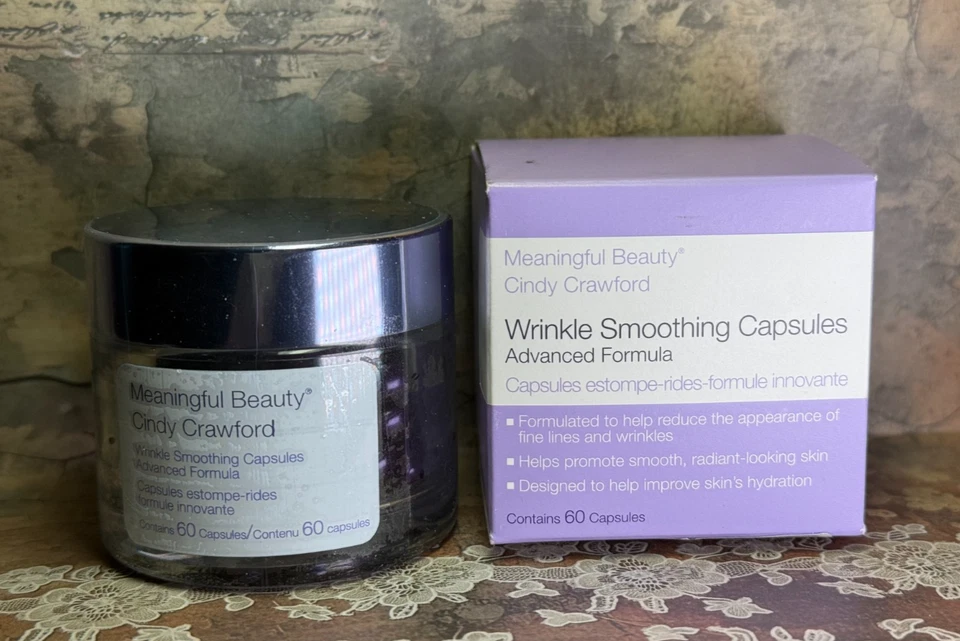 Cindy Crawford Meaningful Beauty Wrinkle Smoothing Capsules-60 Capsules-Sealed - Image 1 of 1