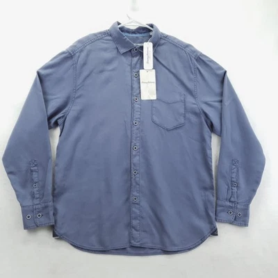 NEW Tommy Bahama Shirt Mens Medium Blue Dobby Dylan Tencel Long Sleeve Button - Image 1 of 4