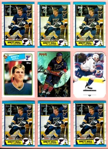 BRETT HULL BOWMAN BEST REFRACTOR + TOPPS ROOKIE+ SP DIE-CUT+ 6 2ND YR. NRMT. - Picture 1 of 2