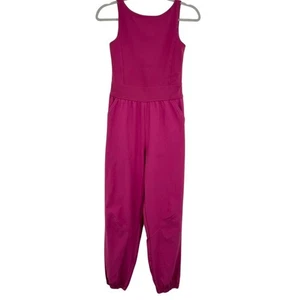 Abercrombie Kids YPB Jumpsuit Sz 13/14 Magenta Sleeveless Athleisure Girls - Picture 1 of 11