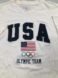 NEU Tillys Olympics Team USA cremefarbenes besticktes USA T-Shirt XL UVP $ 29,99 - Bild 1 von 9