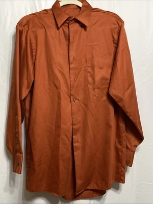 Camisa de vestir Geoffrey Beene para hombre naranja mangas largas - 15 32-33 Foto 1 de 4