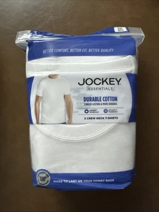 Jockey Men's 3 100% Cotton Crew Neck Tag-less Undershirts Size 3XL - Picture 1 of 2