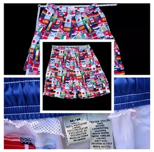 Daniel Cremieux Surf Gear Flags All Around The World Swim Board Shorts Sz M - Picture 1 of 9