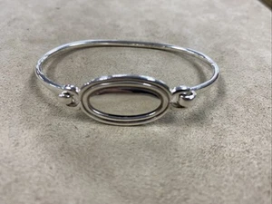 James Avery ovales Hakenarmband Sterlingsilber nicht mehr hergestellt groß * kann graviert werden - Bild 1 von 6