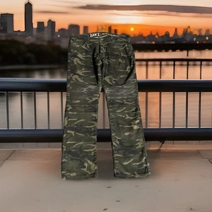 Pantalones de mezclilla Raw X 34x30 verde camuflaje ajuste estándar cómodos flexibles elásticos motociclista - Imagen 1 de 5