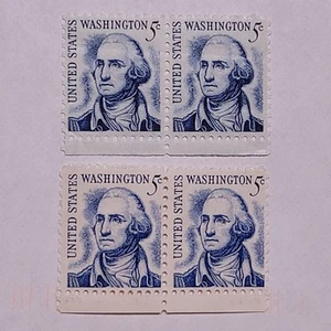 Scott #1284B 5c Washington 2 Blue Paper & 2 White Paper Error? MNH OG - Picture 1 of 2