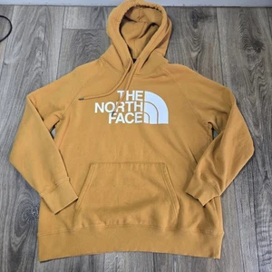 The North Face Hoodie Damen Large Half Dome Pullover Grafik Logo Sweater Gold - Bild 1 von 8
