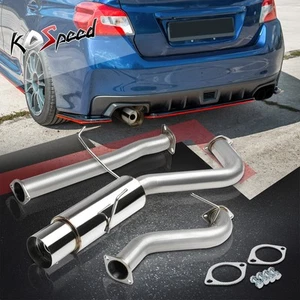 4.5'' Muffler Tip+Silencer Catback Exhaust Kit For 15-20 Subaru WRX STI Sedan 2L - Picture 1 of 5