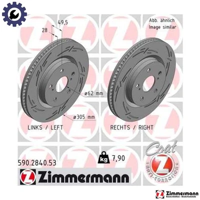 2x BRAKE DISC 590.2840.53 FOR TOYOTA RAV M20A-FKS 2.0L 4cyl RAV 4 VM20C 2.0L - Image 1 of 4