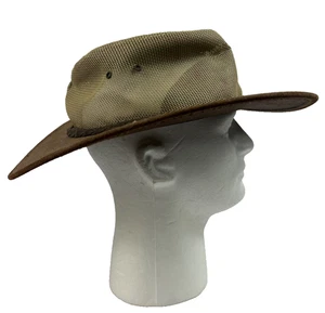 JACARU Hecho en Australia Para Hombres Cuero Tostado Verano Brisa Sombrero Malla Ala 2.5-3" - Imagen 1 de 8