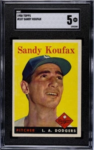 1958 Topps #197 Sandy Koufax SGC 5 - Picture 1 of 2