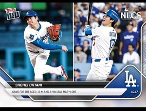 2025 Topps Now Shohei Ohtani #884 "10K's and 3 HR's In Same Game" LA Dodgers  - Picture 1 of 2