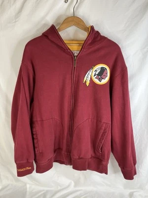 Chaqueta Mitchell & Ness Retro Washington Redskins Con Capucha Cremallera Completa Para Hombres XL Foto 1 de 4