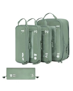 5 Set Kompressions Packwürfel für Koffer Organizer Taschen Set Reise Essen... - Bild 1 von 9