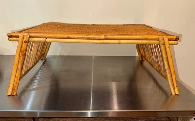 Vintage Bamboo Rattan  Serving Tray 22” x 14” x 9” - Image 1 of 4