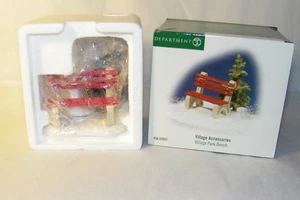 Dept 56 Village Accessories Porcelain/Wood Park Bench - #56.52851 NEW - Picture 1 of 5