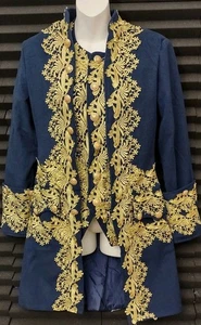 Court Prince Dress Show Set Medieval Clothing Cosplay Suit Men 2 Piece Size S - Picture 1 of 13