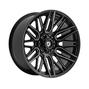 1 X Gear Off Road 770BM 22X10 8X6.50 125.2 Hub -19 Offset Black Wheel Rim - Picture 1 of 5