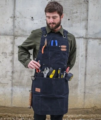 WHITE DUCK OUTDOORS WHITEDUCK Men Apron 24oz Waxed Canvas Work Apron Scratch, Stain