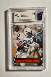 Camiseta deportiva Marshall Faulk 1996 Ultra #67 usada en juegos BCCG 10 Tristar Hidden Treasures - Imagen 1 de 2