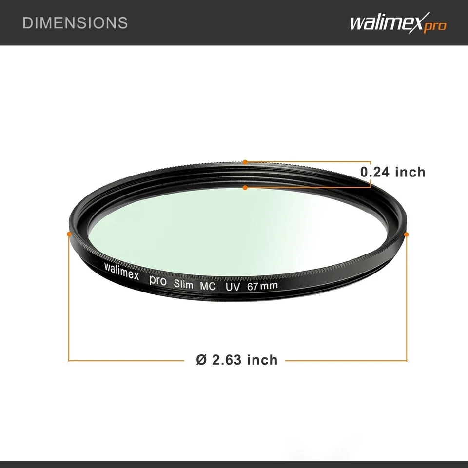 Walimex Pro Slim MC UV-Filter 67mm Multicoated Landscape Photography Case  NEW - Image 1 of 2
