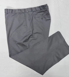 Roundtree & Yorke Travel Smart Big Man Pants 48x30 Classic Flat Front Grey NW - Picture 1 of 9