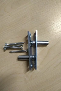 Bändersicherung mit 10 mm Stift verzinkt, 2-teilig mit Schrauben verzinkt  - Bild 1 von 3